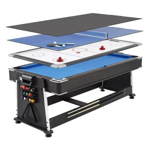 4 in 1 7ft snooker pool table( Air hockey, table tennis, snooker and dinning)