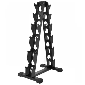Triangular dumbbell rack